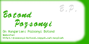 botond pozsonyi business card
